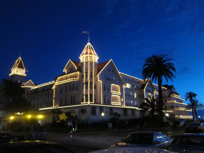 The Hotel Del with Christmas Lights, Coronado,  CA