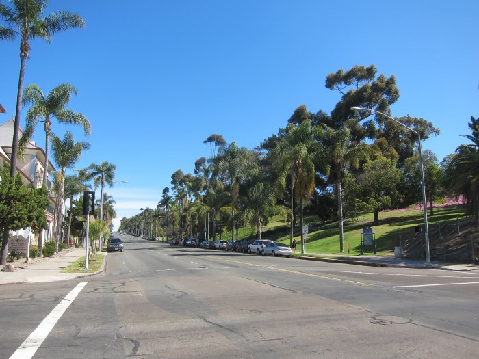 Balboa Park along Sixth Avenue.