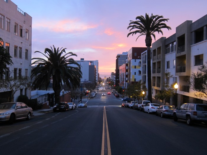 View from the intersection of 7th & Cedar on Cortez Hill