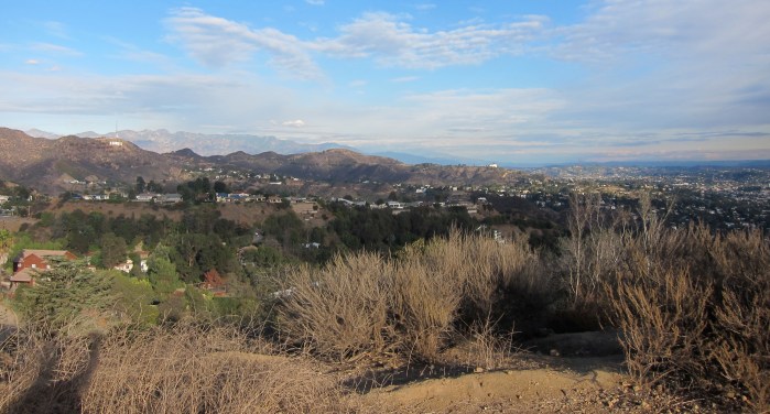 The view south from the top of Runyon Canyon, Los Angeles.