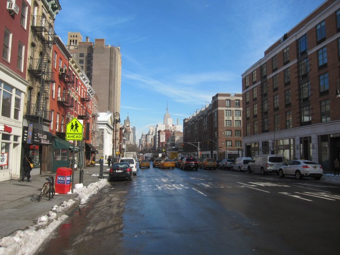 6th Avenue, Greenwich Village, facing North.