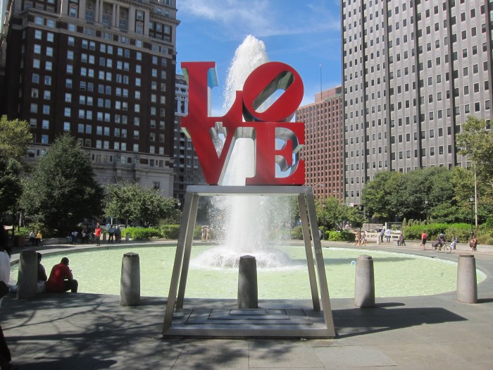 The LOVE sculpture at JFK Plaza