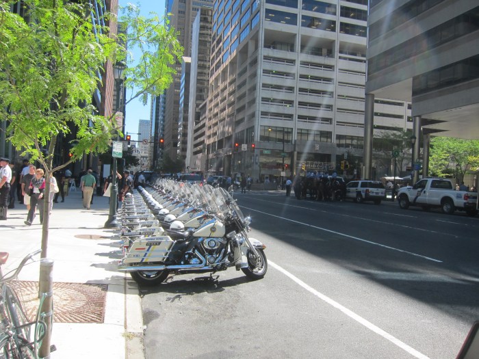 Philadelphia PD motorcycles, Market St.