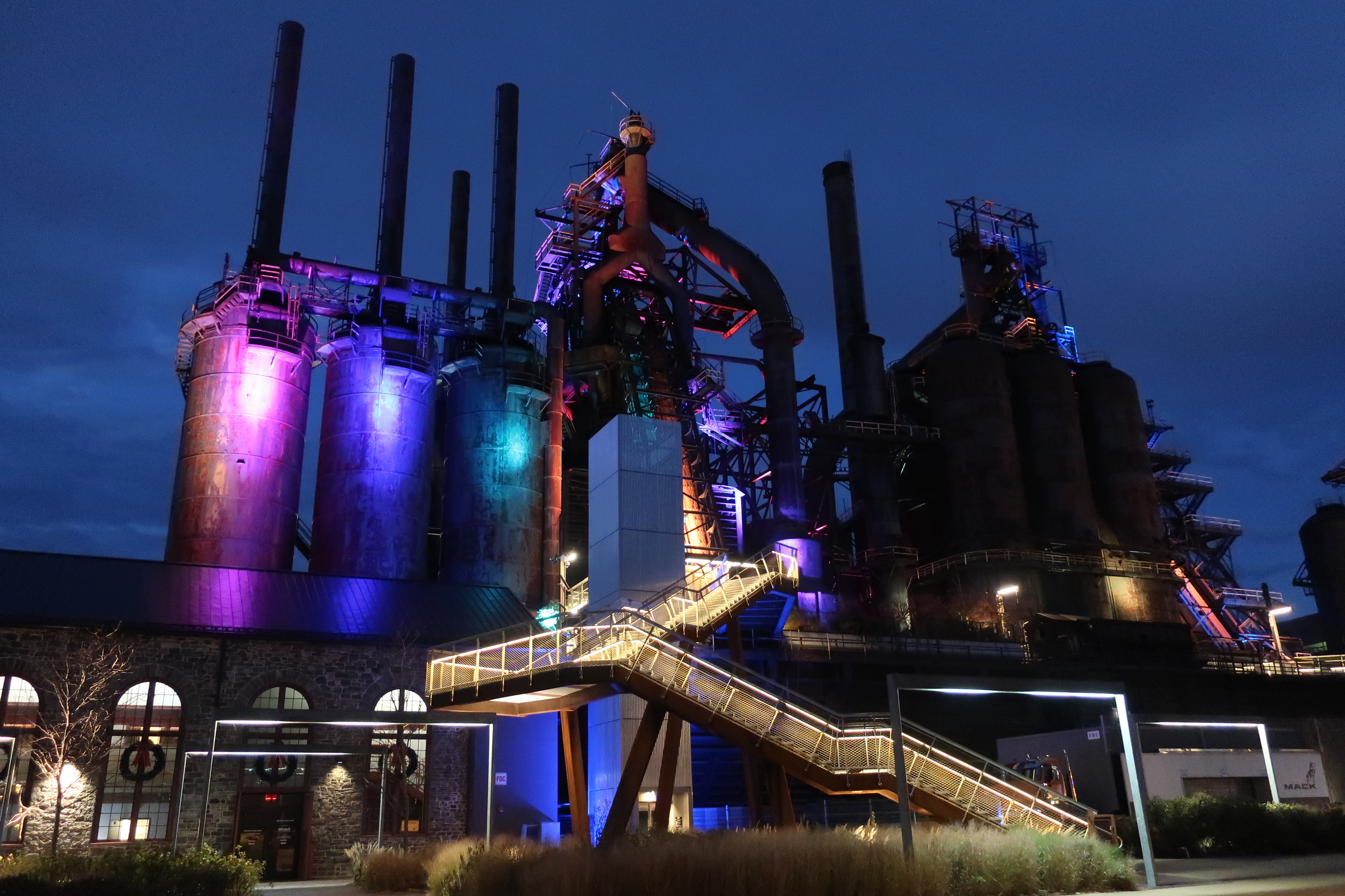 Steel Stacks Stairway at Night.jpg